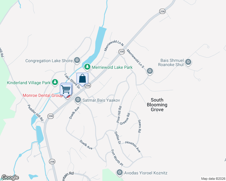 map of restaurants, bars, coffee shops, grocery stores, and more near 13 Hawthorne Drive in Monroe