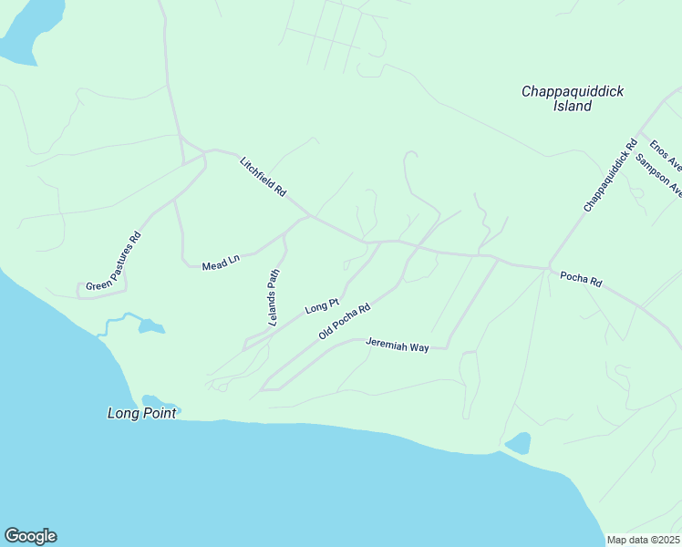 map of restaurants, bars, coffee shops, grocery stores, and more near 126 Litchfield Road in Edgartown