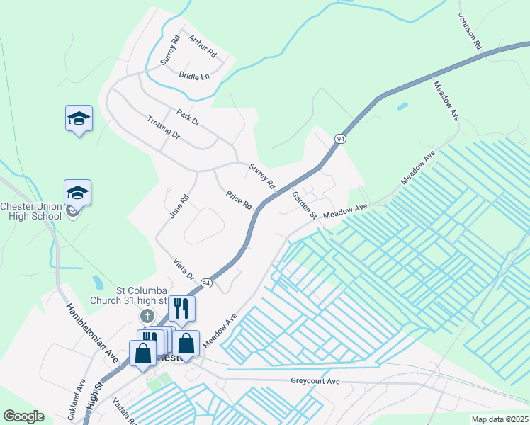 map of restaurants, bars, coffee shops, grocery stores, and more near 82 High Street in Chester