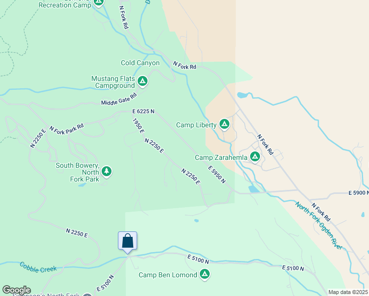map of restaurants, bars, coffee shops, grocery stores, and more near 2147 5950 North in Eden