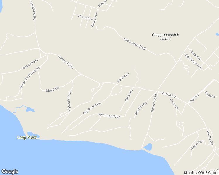 map of restaurants, bars, coffee shops, grocery stores, and more near 2 Old Pocha Road in Edgartown