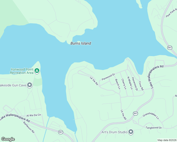 map of restaurants, bars, coffee shops, grocery stores, and more near 3-25 Lakeview Dr in Greentown