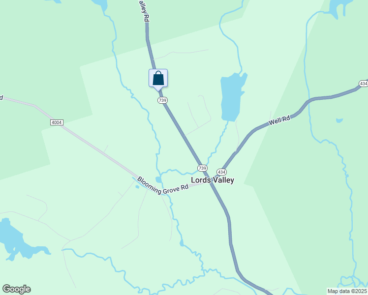 map of restaurants, bars, coffee shops, grocery stores, and more near 485 Pennsylvania 739 in Hawley