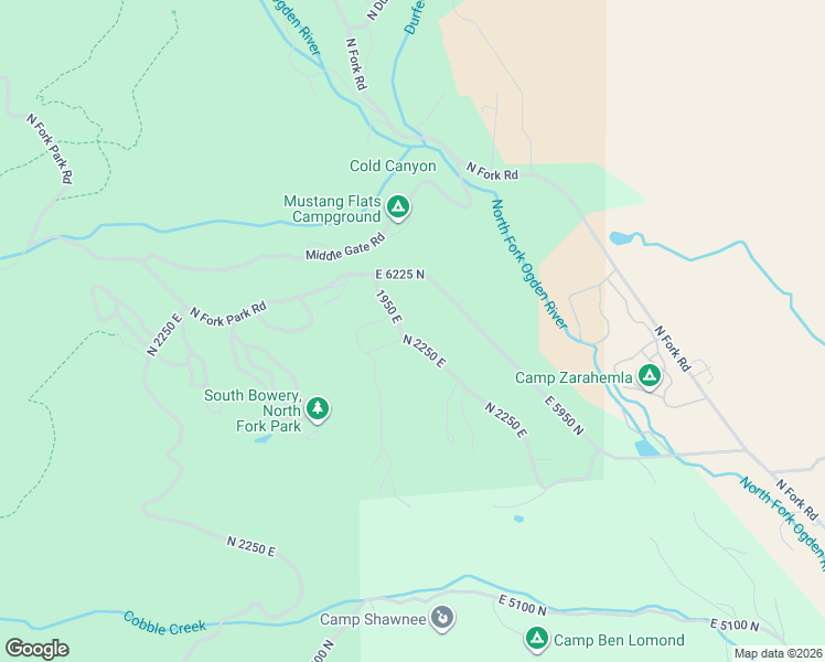 map of restaurants, bars, coffee shops, grocery stores, and more near 6124 North 2250 East in Eden