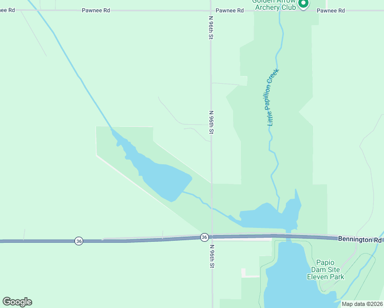 map of restaurants, bars, coffee shops, grocery stores, and more near 12006 North 96th Street in Omaha