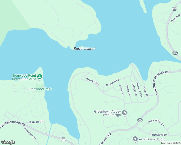map of restaurants, bars, coffee shops, grocery stores, and more near 3-25 Lakeview Dr in Greentown