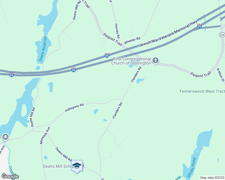 map of restaurants, bars, coffee shops, grocery stores, and more near 36 Pellegrino Road in Stonington