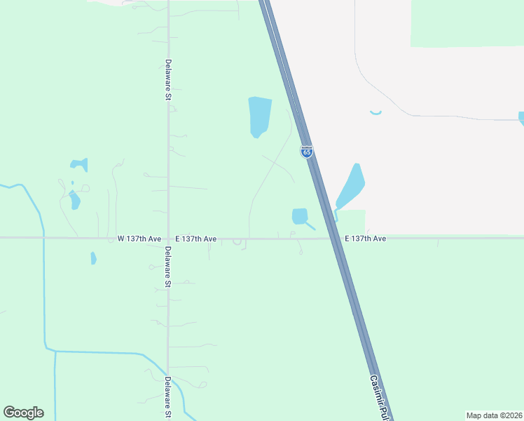 map of restaurants, bars, coffee shops, grocery stores, and more near 13665 Georgia Street in Crown Point