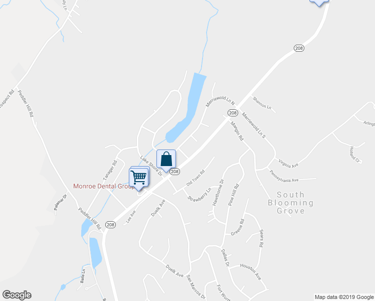 map of restaurants, bars, coffee shops, grocery stores, and more near 4 Red Bird Drive in Monroe