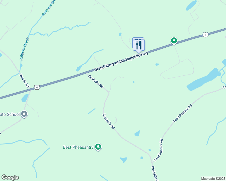 map of restaurants, bars, coffee shops, grocery stores, and more near 220 Bushville Road in Port Jervis