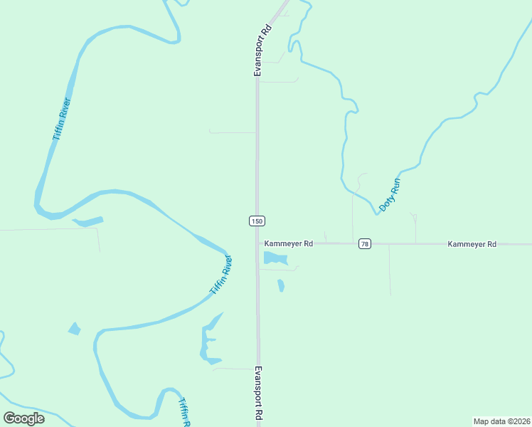 map of restaurants, bars, coffee shops, grocery stores, and more near 4913 Evansport Road in Defiance