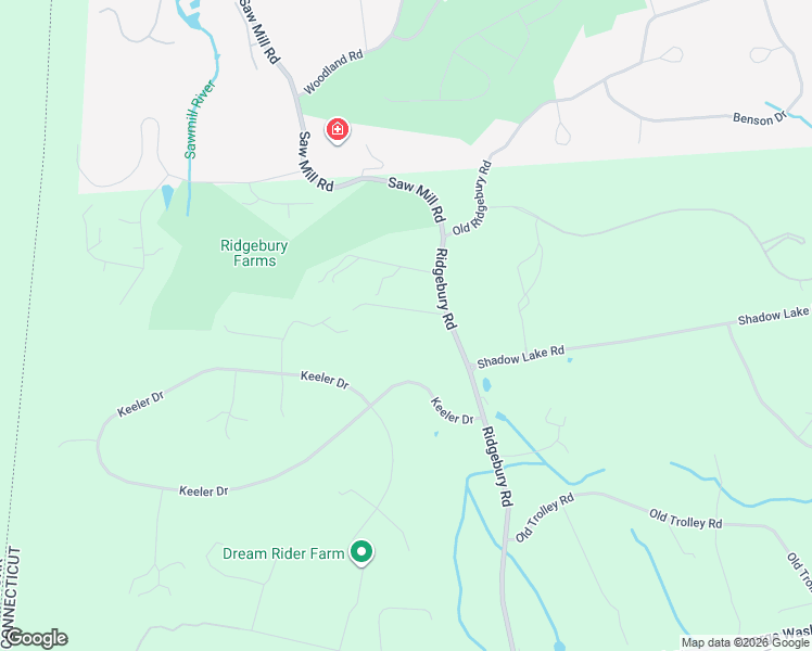 map of restaurants, bars, coffee shops, grocery stores, and more near 765 Ridgebury Road in Ridgefield