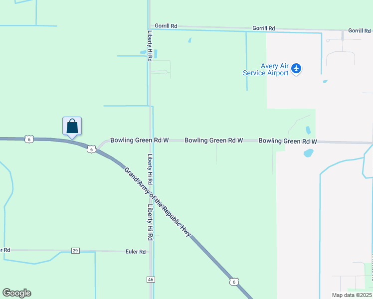 map of restaurants, bars, coffee shops, grocery stores, and more near 15819 Bowling Green Road West in Bowling Green