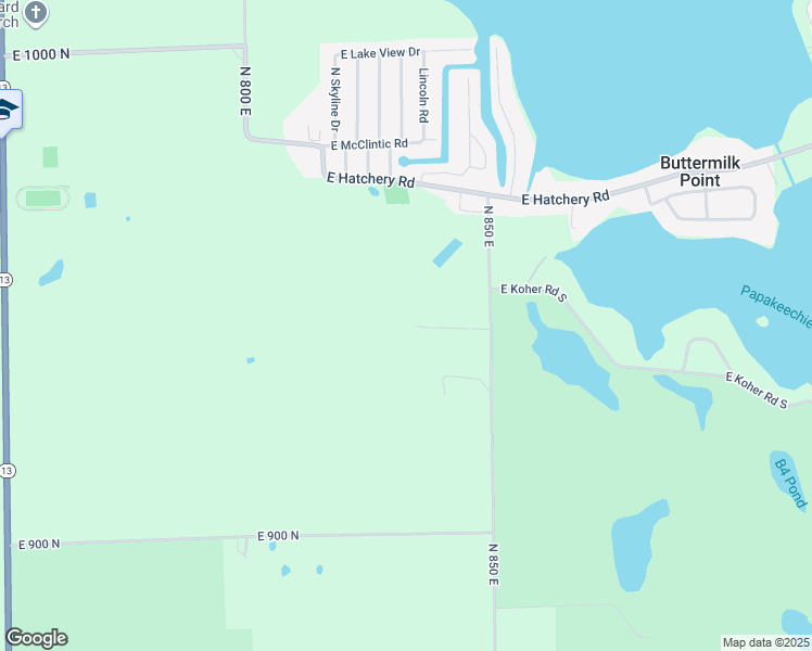 map of restaurants, bars, coffee shops, grocery stores, and more near 9425 North 850 East in Syracuse