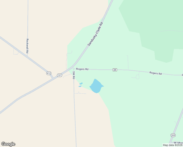 map of restaurants, bars, coffee shops, grocery stores, and more near 9008 Rogers Rd in Castalia