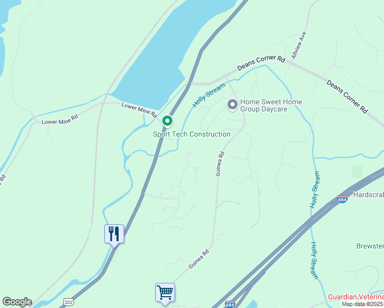 map of restaurants, bars, coffee shops, grocery stores, and more near 803 Seven Fields Lane in Brewster