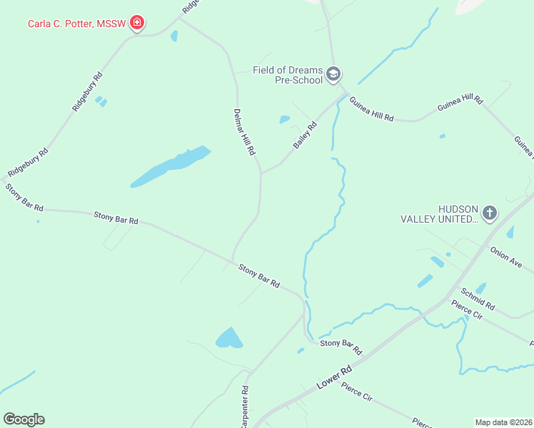 map of restaurants, bars, coffee shops, grocery stores, and more near 38 Delmar Hill Road in New Hampton