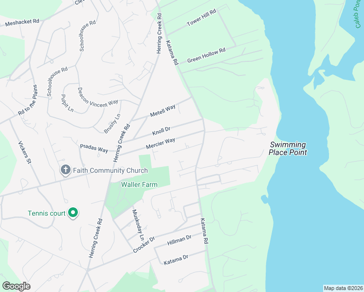 map of restaurants, bars, coffee shops, grocery stores, and more near 9 Martha's Way in Edgartown