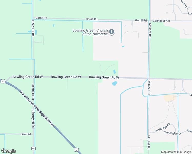 map of restaurants, bars, coffee shops, grocery stores, and more near Bowling Green Road West in Bowling Green
