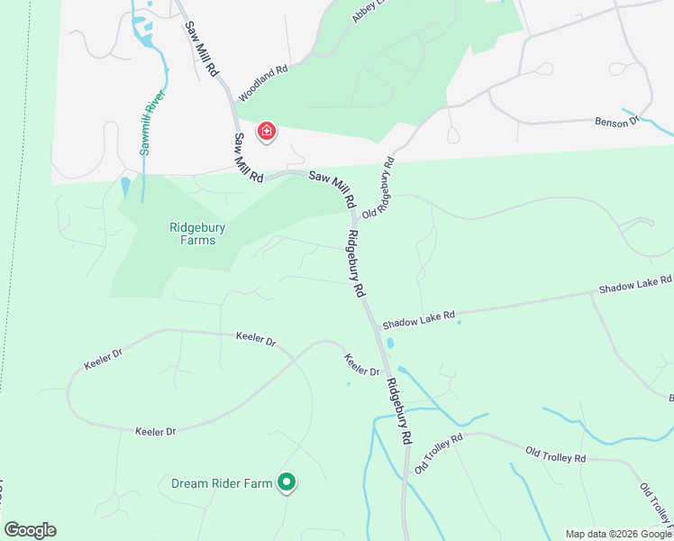 map of restaurants, bars, coffee shops, grocery stores, and more near 765 Ridgebury Road in Ridgefield