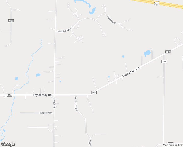 map of restaurants, bars, coffee shops, grocery stores, and more near 9550 Taylor May Road in Chagrin Falls