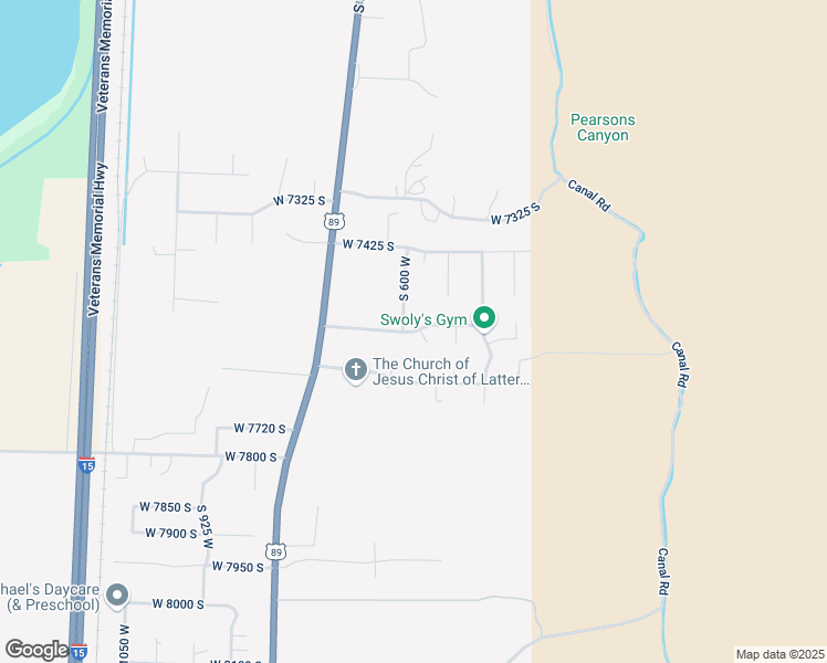 map of restaurants, bars, coffee shops, grocery stores, and more near 581 West 7550 South in Willard