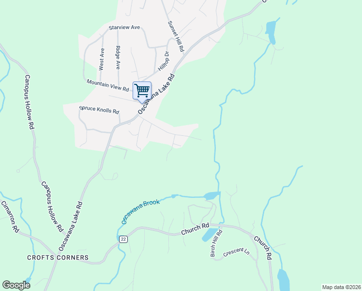 map of restaurants, bars, coffee shops, grocery stores, and more near 5 Peach Lane in Putnam Valley