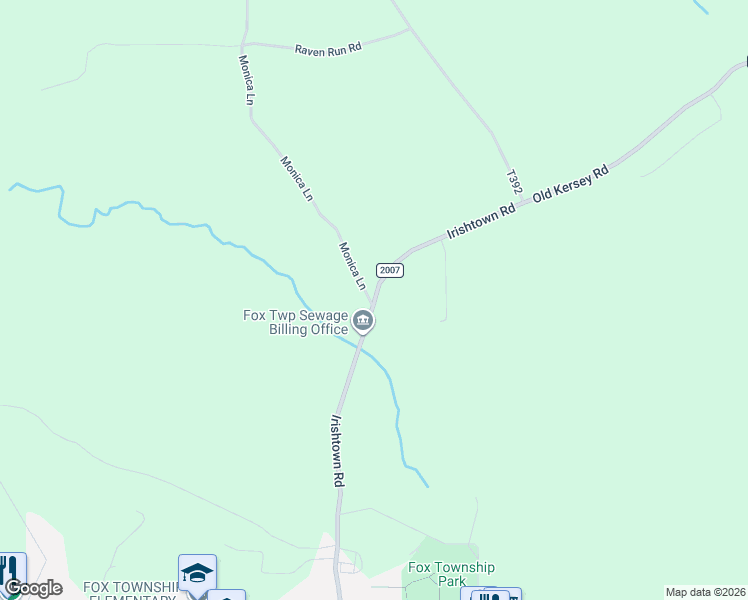 map of restaurants, bars, coffee shops, grocery stores, and more near 125 Irishtown Road in Kersey