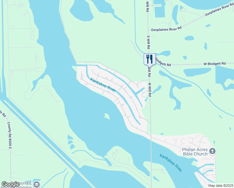 map of restaurants, bars, coffee shops, grocery stores, and more near 8720 East Mallard Lane in Wilmington