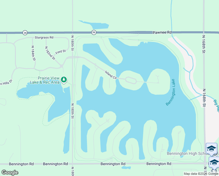 map of restaurants, bars, coffee shops, grocery stores, and more near 12602 North 177th Circle in Bennington