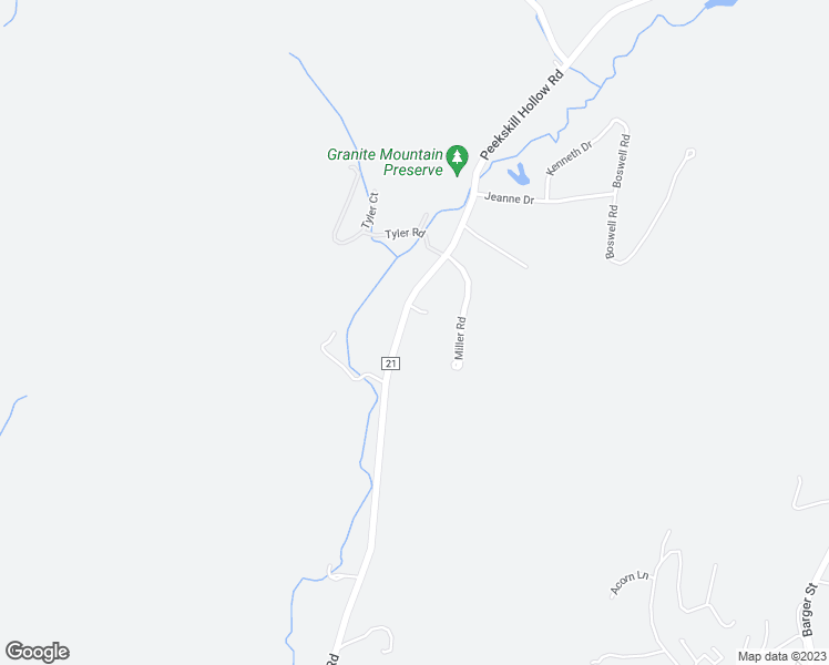 map of restaurants, bars, coffee shops, grocery stores, and more near 7 Miller Road in Putnam Valley