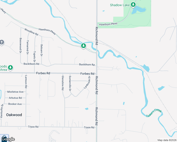 map of restaurants, bars, coffee shops, grocery stores, and more near 26410 Forbes Rd in Bedford