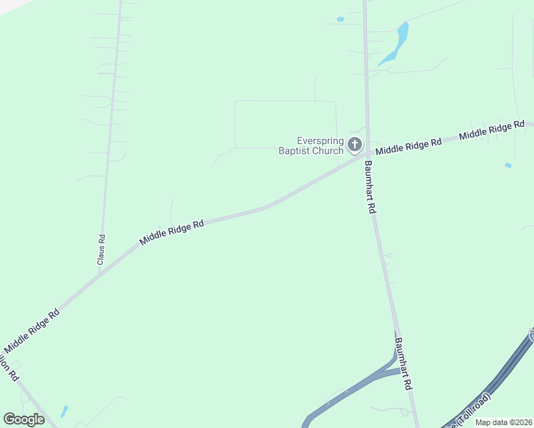 map of restaurants, bars, coffee shops, grocery stores, and more near 49870 Middle Ridge Road in Amherst