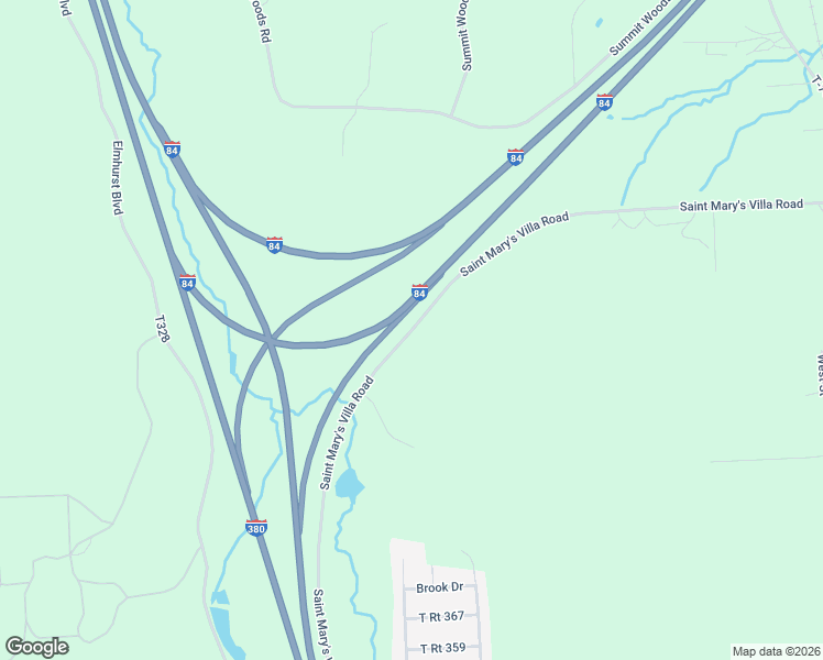 map of restaurants, bars, coffee shops, grocery stores, and more near Saint Mary's Villa Road in Lackawanna County