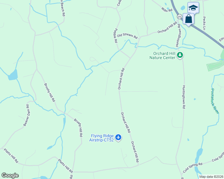 map of restaurants, bars, coffee shops, grocery stores, and more near 5 Bridle Path Trail in Newtown