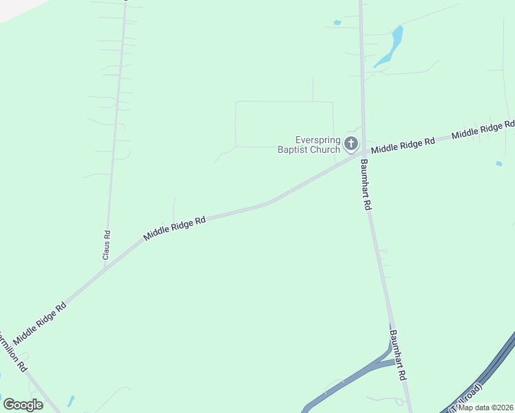 map of restaurants, bars, coffee shops, grocery stores, and more near 49870 Middle Ridge Road in Amherst