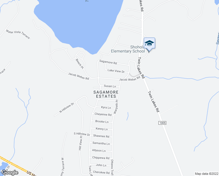 map of restaurants, bars, coffee shops, grocery stores, and more near 111 Josephine Lane in Shohola