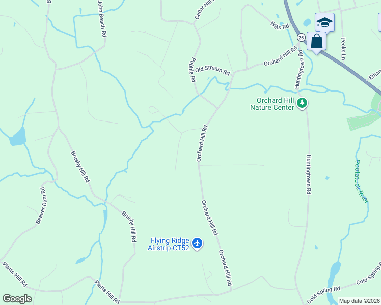 map of restaurants, bars, coffee shops, grocery stores, and more near 5 Bridle Path Trail in Newtown