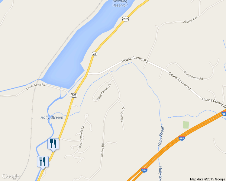 map of restaurants, bars, coffee shops, grocery stores, and more near 29 Guinea Road in Brewster