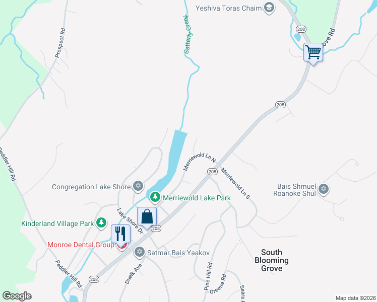 map of restaurants, bars, coffee shops, grocery stores, and more near 1 North Tappan Drive in Monroe