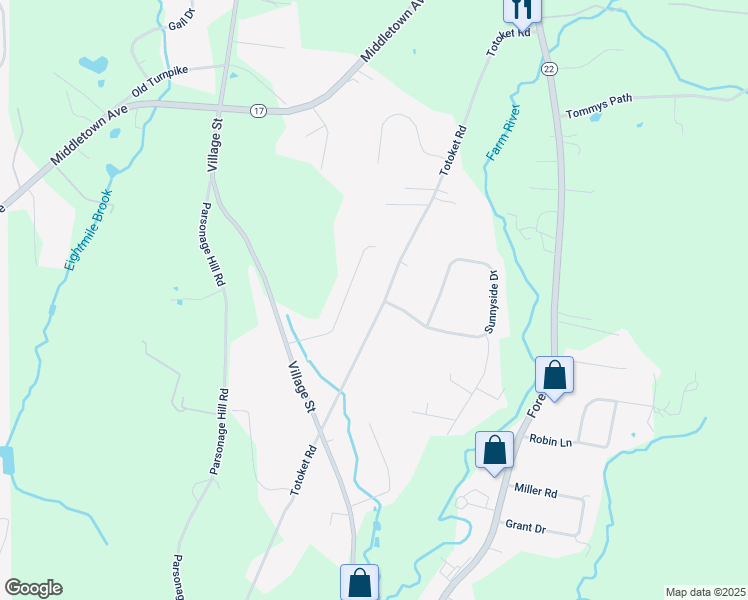 map of restaurants, bars, coffee shops, grocery stores, and more near 842 Totoket Road in Northford