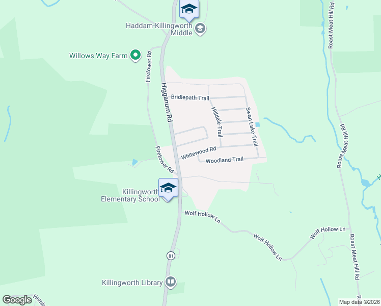 map of restaurants, bars, coffee shops, grocery stores, and more near 8 Whitewood Road in Killingworth