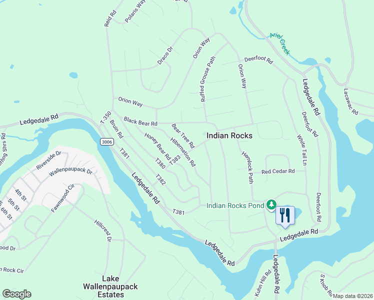 map of restaurants, bars, coffee shops, grocery stores, and more near 1101-1143 Chipmunk Ln in Wayne