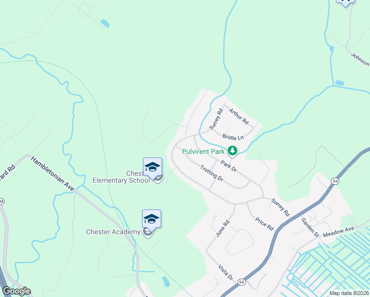 map of restaurants, bars, coffee shops, grocery stores, and more near 32 Trotting Drive in Chester