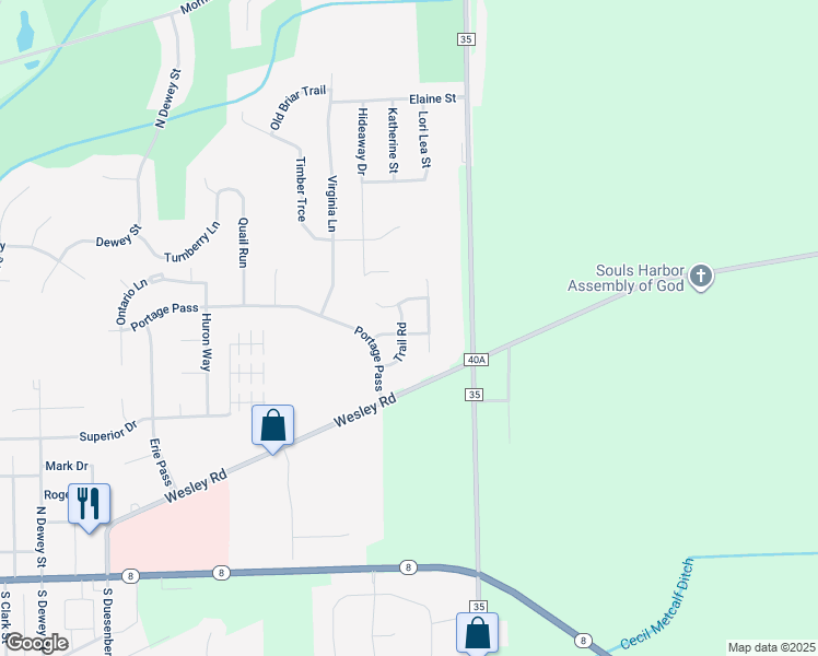 map of restaurants, bars, coffee shops, grocery stores, and more near 2105 Wood Hollow Trail in Auburn