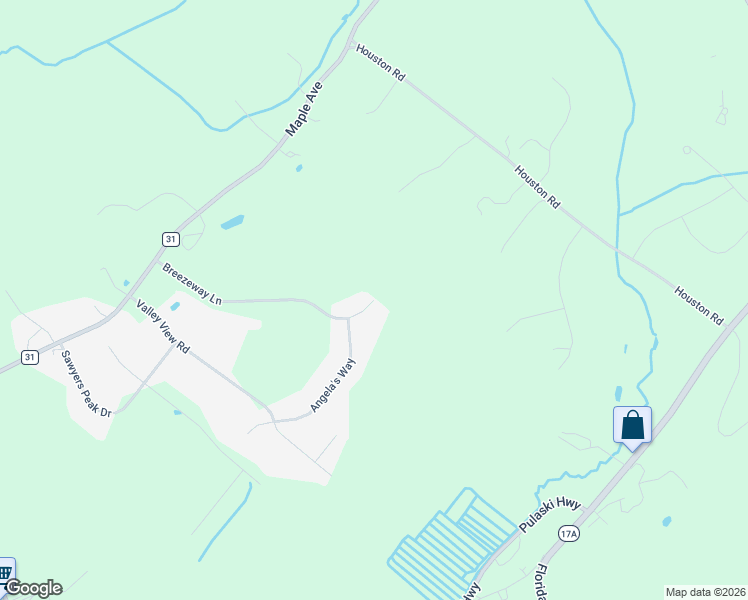 map of restaurants, bars, coffee shops, grocery stores, and more near 26 Breezeway Lane in Goshen