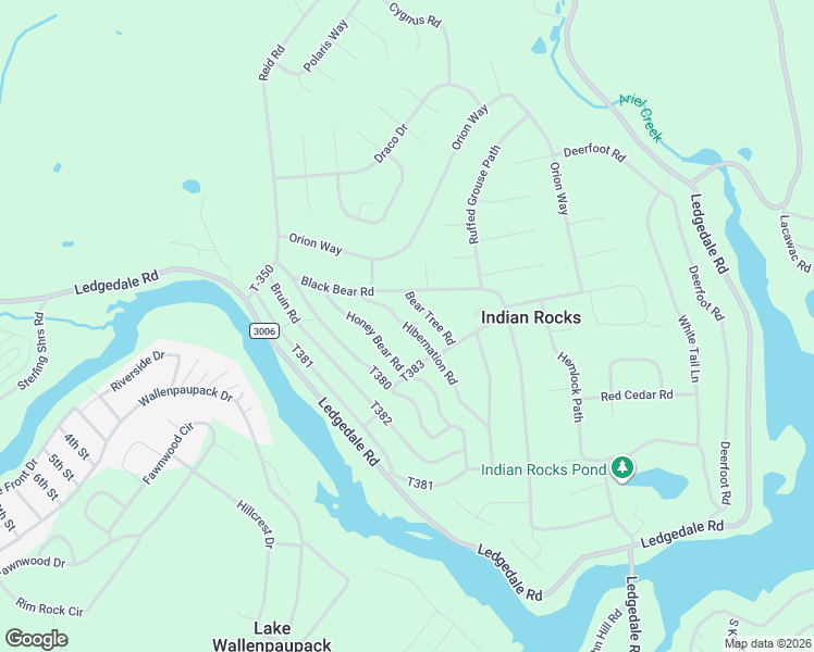 map of restaurants, bars, coffee shops, grocery stores, and more near 1141-1151 Bear Tree Rd in Wayne