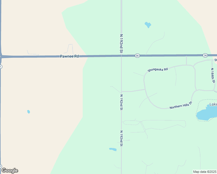 map of restaurants, bars, coffee shops, grocery stores, and more near 12808 North 192nd Street in Bennington