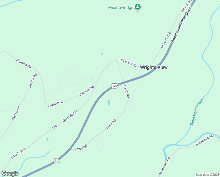 map of restaurants, bars, coffee shops, grocery stores, and more near Appalacian Throughway in Muncy Valley