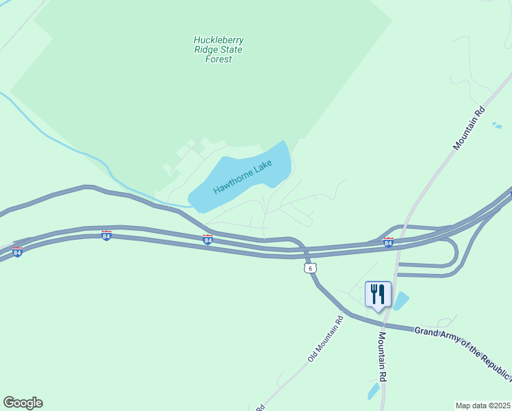 map of restaurants, bars, coffee shops, grocery stores, and more near 38 Hathorn Boulevard in Port Jervis